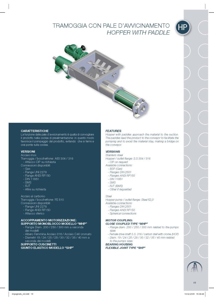Nova Rotors HP Series : Hopper with Paddle PUMPS : 네이버 블로그