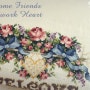 Welcome Friends Patchwork Heart