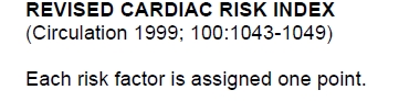 Revised cardiac risk index (Ciruculation 1999) : 네이버 블로그