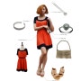 디바리린 스타일 7월 23일 : 드레스 + 목걸이 + 반지 + 가방 + 팔찌 + 슈즈