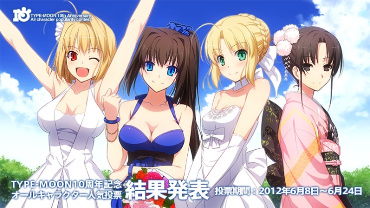 Type Moon 타입문 10주년기념 올캐릭터 인기투표결과 네이버 블로그