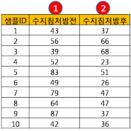 SALT 프로그램 실습: 대응 표본 T 검정