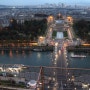 에펠탑에서본 파리시내의 해질녁