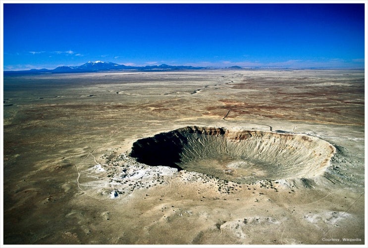 운석의 충돌이 만든 지름 1,200미터의 거대한 구덩이 Meteor Crater : [미국일주 자동차 여행] : 네이버 블로그