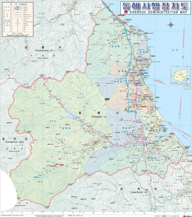 동해시 산행지도 : 네이버 블로그