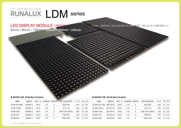 한세 LED 실내용 모듈, LDM, LED DOT MODULE : 네이버 블로그