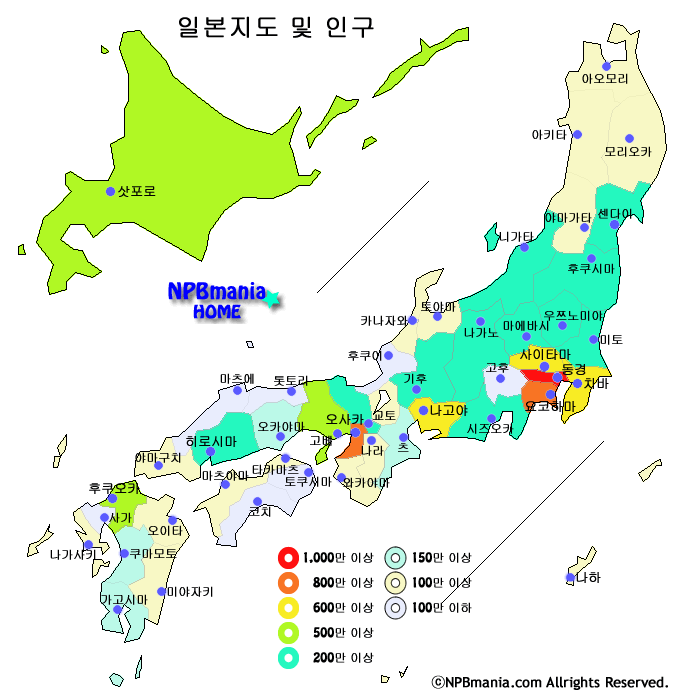 일본지도,행정구역,지역(도시)별 인구.지역별 가슴싸이즈. : 네이버 블로그
