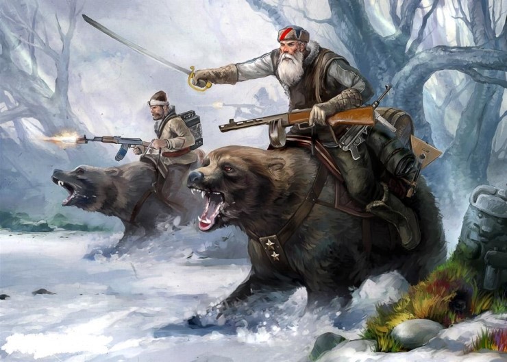 놀라운 러시아 파르티잔과 푸틴의 곰 타기 돌격 [Amazing Russian Bear Riders Partizan & Putin ...