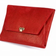 Envelope Clutch-Houndtooth Red