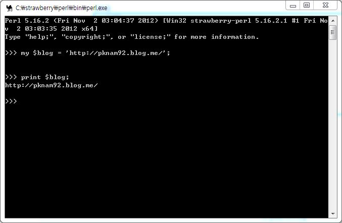 Perl Command Line Interpreter : 네이버 블로그