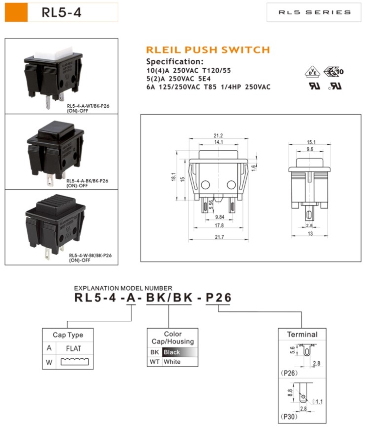 푸쉬스위치,푸시스위치,RLEIL,RL5-4-A-BK/BK-P26 : 네이버 블로그