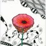 아쟈몽키의 젠탱글_꽃과 벌, Mongkey's Zentangle_Flower & Bee