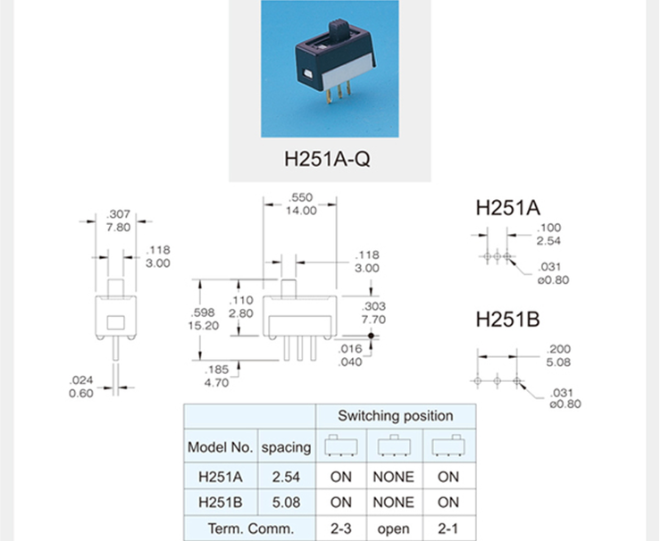 H251A-Q,??��?�??��????�????�?,SLIDE SWITCH, : �?�??��? �?�??그