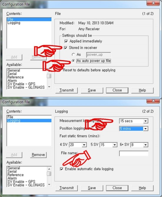 Trimble GPS logging 설정(toolbox) : 네이버 블로그