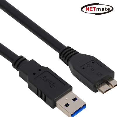 [강원전자] NETmate USB3.0 Micro-B 케이블 (블랙) 0.3M~3M [NMC-UB03B],[NMC-UB05B ...