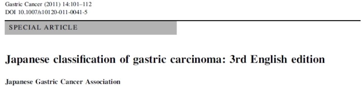 Japanese classification of gastric carcinoma: 3rd English edition 2011 ...
