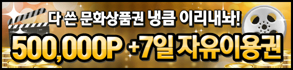 컬쳐랜드 5000P 7일 자유이용권 배너_130208 : 네이버 블로그