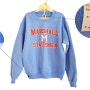 Marshall Statesmen Columbian blue crew neck sweatshirt; 콜럼비안 블루색 조지마샬고등학교 맨투맨