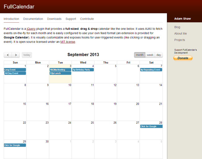 [ jquery-plugin | JavaScript Library ] Calendar | 달력- FullCalendar ...
