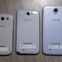 갤럭시 S3, 골든, 노트2, 메가 크기 비교 - 번외편(갤럭시 S4, S4미니 비교)