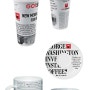 Go!Spresso cafe chain 카페디자인 - 타이포그래피를 활용한 뉴스페이퍼 느낌의 패키지 디자인과 브랜드 로고 디자인