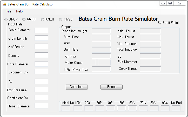 bates grain burn rate calculator ( bates 그레인 형식 모터 스팩 계산 시뮬레이터 ) : 네이버 블로그