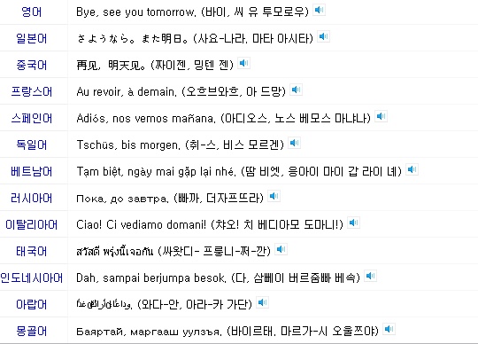 나라별 인사! : 네이버 블로그