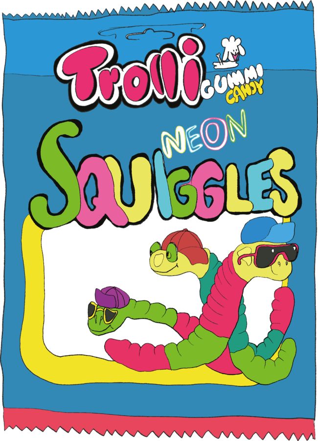 트롤리 스퀴글스 지렁이 젤리 *trolli squiggles* 네이버 블로그