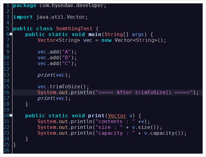 [JAVA] Vector - trimToSize() : 네이버 블로그