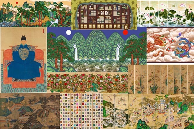 아름다운 우리 그림﻿, 민화 (41~49) - [궁중회화,수묵화,민화, 장생도,해빈도도,준화(樽花), 수채물감과 민화 ...