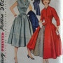 1950년대 패션: 드레스와 코트 디자인.