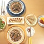 [저녁밥상] 닭고기덮밥, 계란말이, 고추만두, 방울토마토샐러드