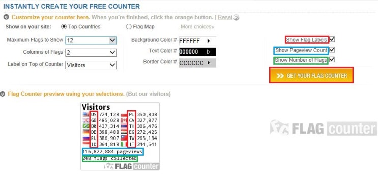 누가 와서 보나? 플래그 카운터(Flag Counter) 접속국가 위젯을 달아보자 : 네이버 블로그