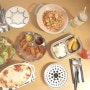 [저녁밥상] 김치볶음밥,떡볶이그라탕, 새우튀김, 파프리카샐러드