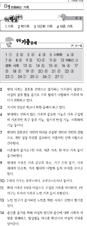 [알찬기출문제집 중2-1답지기술가정] 중학교 2학년 1학기 기술가정 답지 : 네이버 블로그