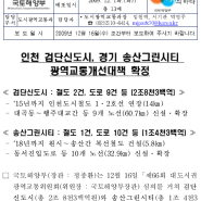 [ 보도자료 ] 인천 검단신도시, 경기 송산그린시티 광역교통개선대책 확정 (2009.12.1)