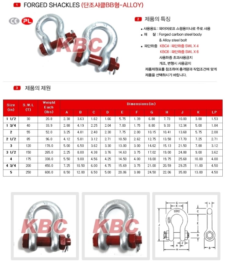 단조샤클 BB형 : 네이버 블로그