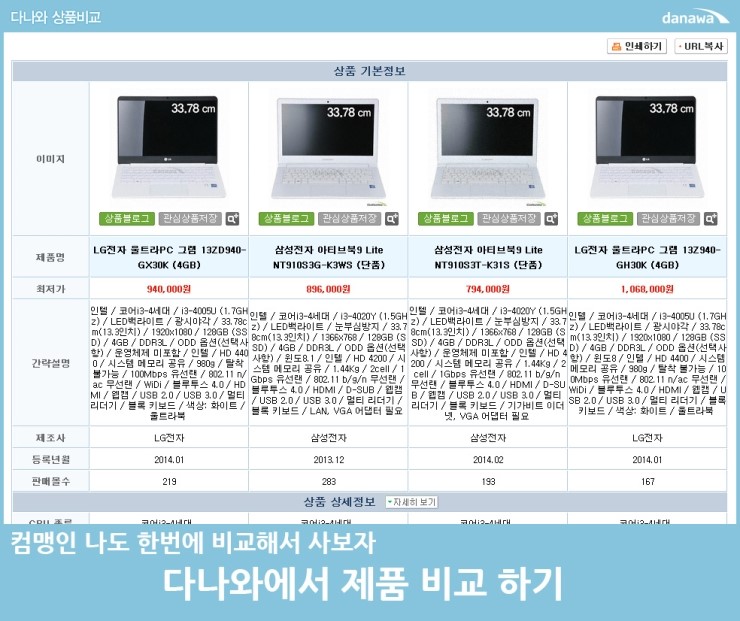 [다나와메뉴얼] 다나와에서 제품 비교하기 : 네이버 블로그