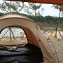 [캠핑 텐트] 4인가족 오토캠핑 적합한 캠핑 돔 텐트, 면텐트 미르카 아크돔 텐트