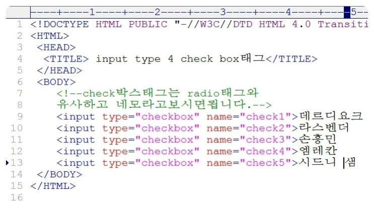 HTML - input type 4번 checkbox를 만들어보자 : 네이버 블로그