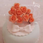 미니"장미"(rose)_클레이케잌(clay cake), 클레이플라워(clay flower)
