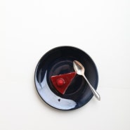 김석빈도자기] 예쁜그릇] 안전한그릇] 딥코발트 접시