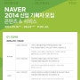 NAVER 2014 신입 기획자 모집 콘텐츠 & 서비스