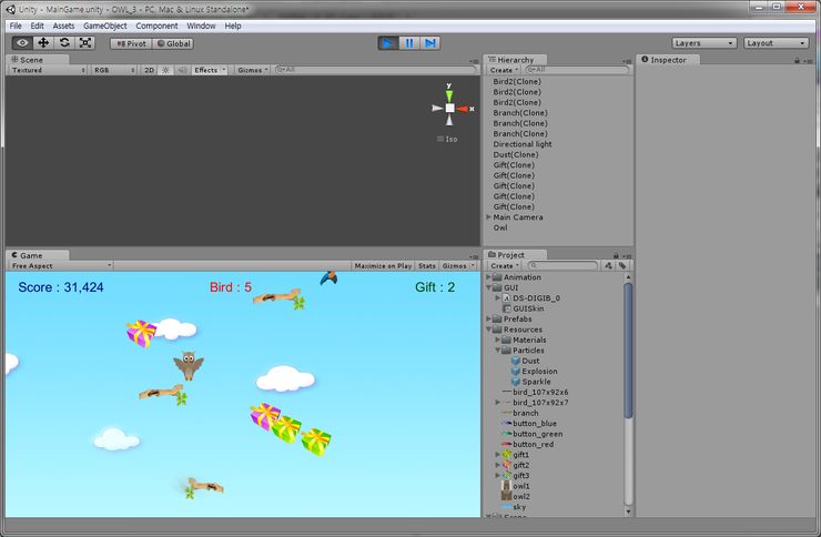 10. Flying Owl_9 GUI 와 게임오버 처리 : 네이버 블로그