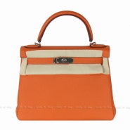 에르메스 오렌지 토고가죽 미니 켈리백 28cm 금장 골드장식 세레브스 에이치샵 CELEBS H HERMES Orange Togo Kelly 28 Silver 강남 청담동 에르메스 전문샵 중고명품 위탁,매입 판매샵 예물 예단 전문 오더샵