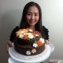 친구의 생일 케이크 _ 2층 버터크림 초코 케이크