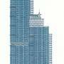 Design Scheme Sketch of Dual Skyscraper Building in Song Pa, Seoul_다운타운 업무시설 지역내 듀얼형태의 주상복합 고층건물에 관한 디자인 스케치
