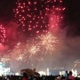 [진주남강유등축제]보리마을 앞 불꽃놀이 광경보기위해 모여든 엄청난 인파들~