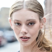 Ondria Hardin after Tibi Collection at New York Fashion Week S/S 2015