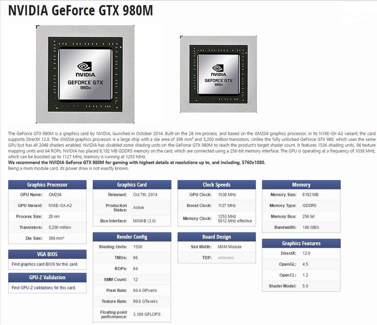 gtx 980M의 세부 스펙을 알아봅시다. : 네이버 블로그